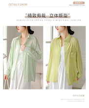 Load image into Gallery viewer, Sun protection long sleeve fashionable design niche lazy style shirt jacket
