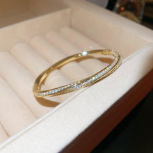 Load image into Gallery viewer, Gold plated diamond-encrusted letter opening bracelets
