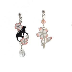 S925 Cherry Blossom Ear Clip Earrings