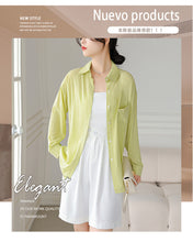 Load image into Gallery viewer, Sun protection long sleeve fashionable design niche lazy style shirt jacket
