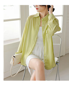 Sun protection long sleeve fashionable design niche lazy style shirt jacket