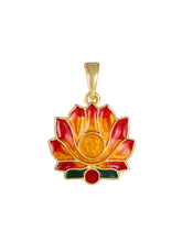 Load image into Gallery viewer, Enamel Color Auspicious Cloud Lotus Pendant
