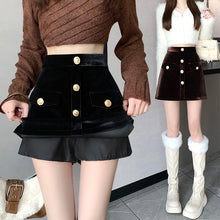 Load image into Gallery viewer, Niche A-line high-waisted slimming half-length corduroy skirt
