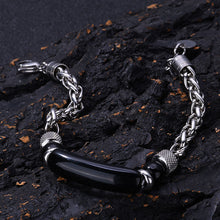 Load image into Gallery viewer, Fashionable Retro Titanium Steel Tiger Eye Stone Bracelet For Men
