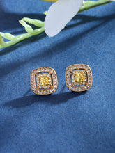 Load image into Gallery viewer, Colored Gemstone Light Luxury Niche Square Earrings
