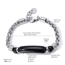 Load image into Gallery viewer, Fashionable Retro Titanium Steel Tiger Eye Stone Bracelet For Men
