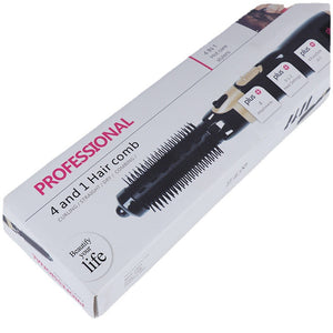 Professional 4 in 1 Hair Comb (hair dryer, hair straightener and curling) styling tool