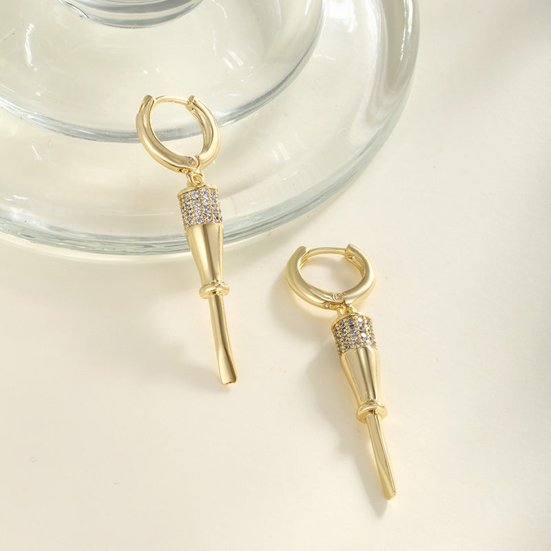 Geometric Zircon Earrings For Women