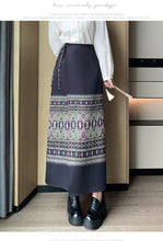 Load image into Gallery viewer, Chinese-style national style women&#39;s clothing, improved Hanfu, horse-faced mid-length skirt
