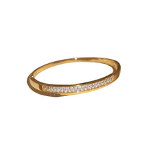 Load image into Gallery viewer, Gold plated diamond-encrusted letter opening bracelets
