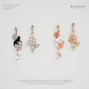 S925 Cherry Blossom Ear Clip Earrings