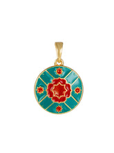 Load image into Gallery viewer, Enamel Color Auspicious Cloud Lotus Pendant
