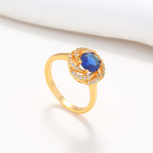 Load image into Gallery viewer, Copper Alloy Inlaid Zirconia Flower Closed Ring
