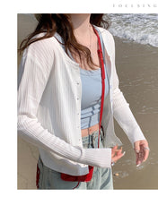 Load image into Gallery viewer, Cardigan thin knitted outer top
