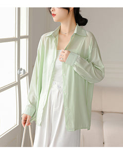 Sun protection long sleeve fashionable design niche lazy style shirt jacket
