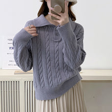 Load image into Gallery viewer, Cashmere loose pullover sweater lazy style knitted top
