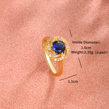 Load image into Gallery viewer, Copper Alloy Inlaid Zirconia Flower Closed Ring
