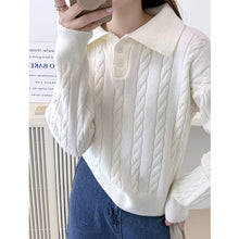 Load image into Gallery viewer, Cashmere loose pullover sweater lazy style knitted top
