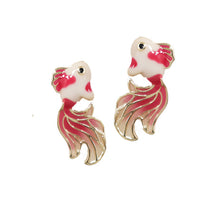 Load image into Gallery viewer, S925 Goldfish Koi Earrings
