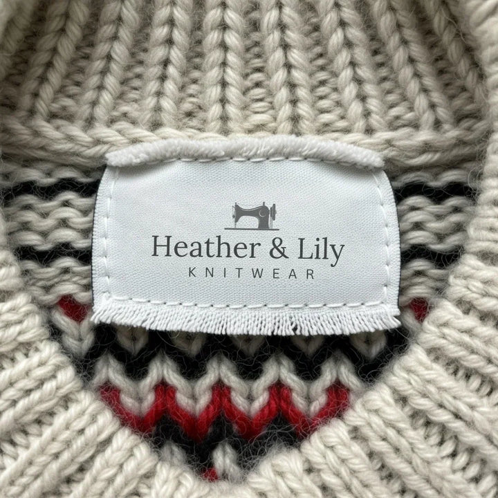 Abigail | Sophisticated Button Front Fair Isle Cardigan Womens