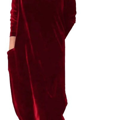 Abigail | Timeless Velvet Turtleneck Maxi Winter Dress