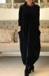 Abigail | Timeless Velvet Turtleneck Maxi Winter Dress