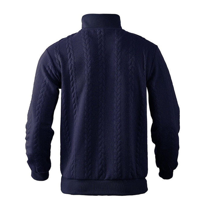 Adam | Quarter Zip Chunky Cable Knit Sweater