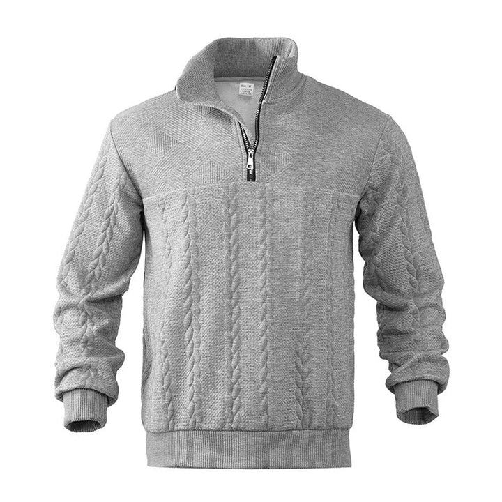 Adam | Quarter Zip Chunky Cable Knit Sweater