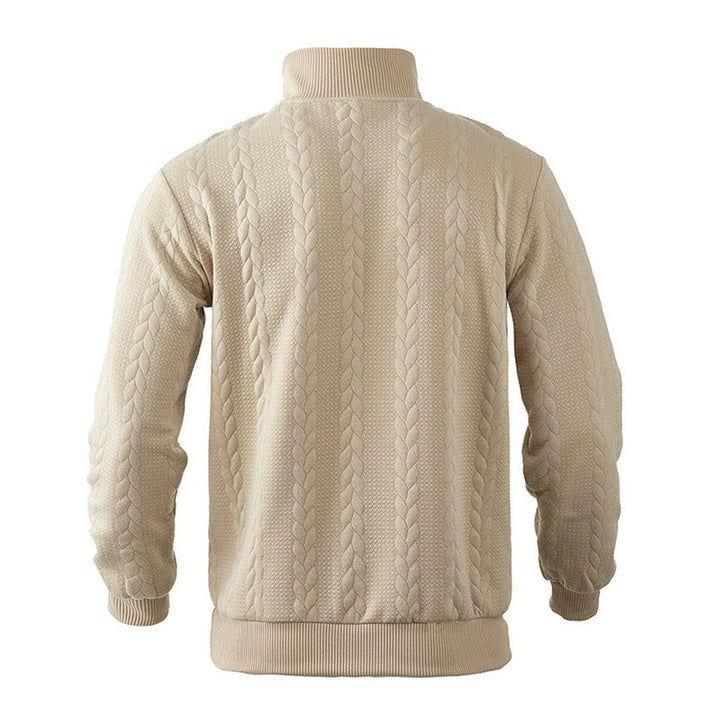 Adam | Quarter Zip Chunky Cable Knit Sweater