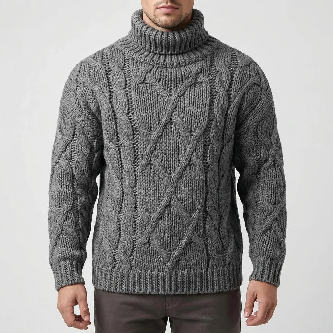 Alexander | Turtleneck Chunky Cable Knit Sweater