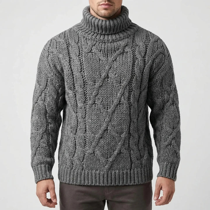 Alexander | Turtleneck Chunky Cable Knit Sweater