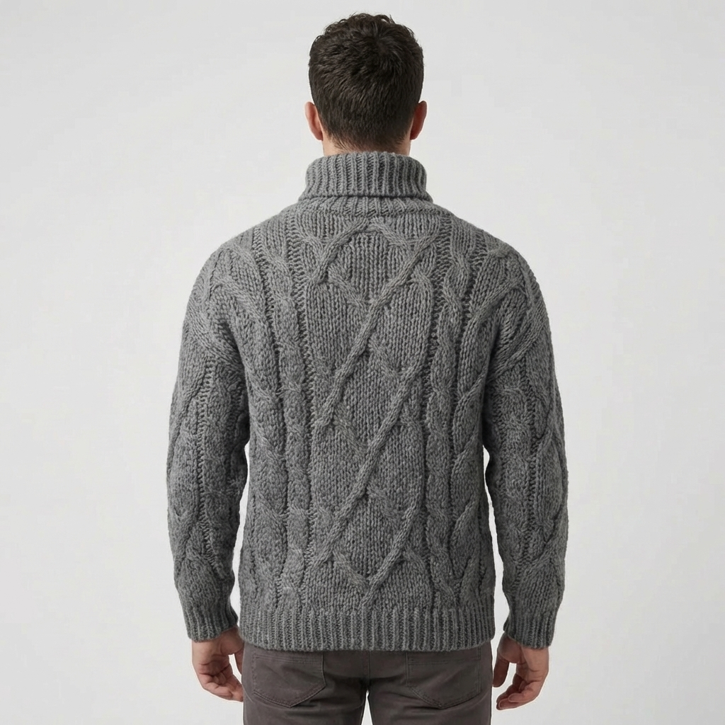 Alexander | Turtleneck Chunky Cable Knit Sweater