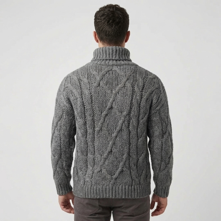 Alexander | Turtleneck Chunky Cable Knit Sweater