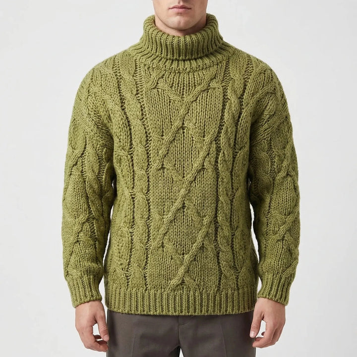 Alexander | Turtleneck Chunky Cable Knit Sweater