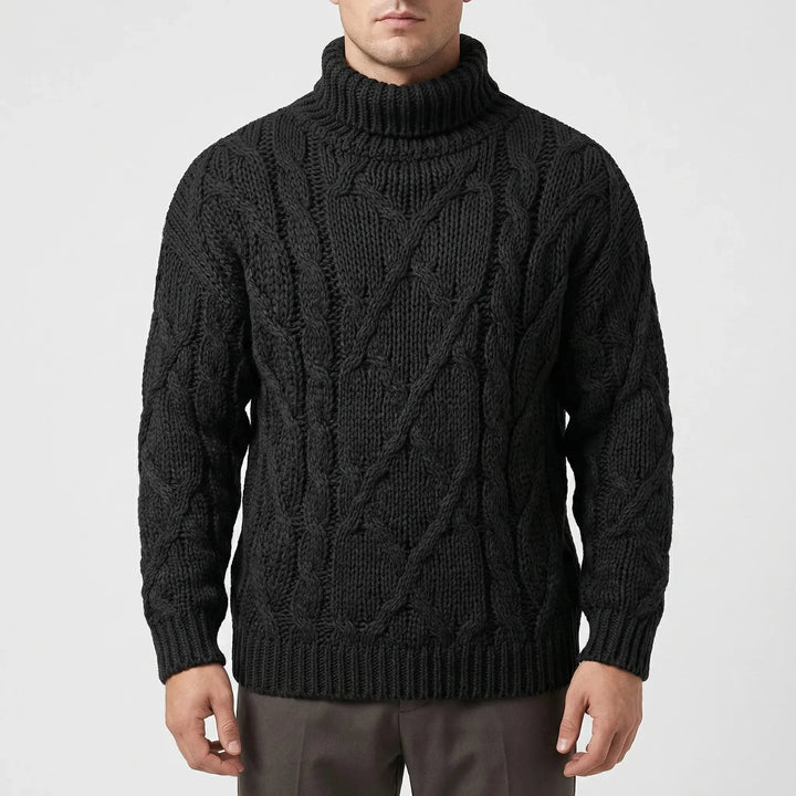 Alexander | Turtleneck Chunky Cable Knit Sweater