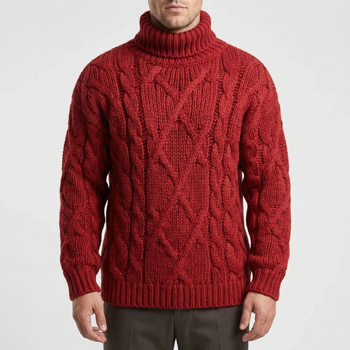 Alexander | Turtleneck Chunky Cable Knit Sweater