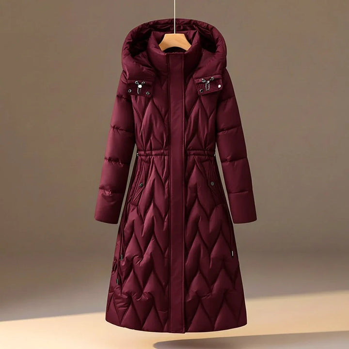 Alexis | Chic Quilted Hooded Long Winter Coat