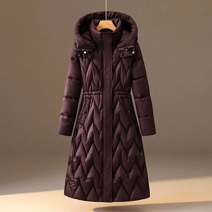 Alexis | Chic Quilted Hooded Long Winter Coat