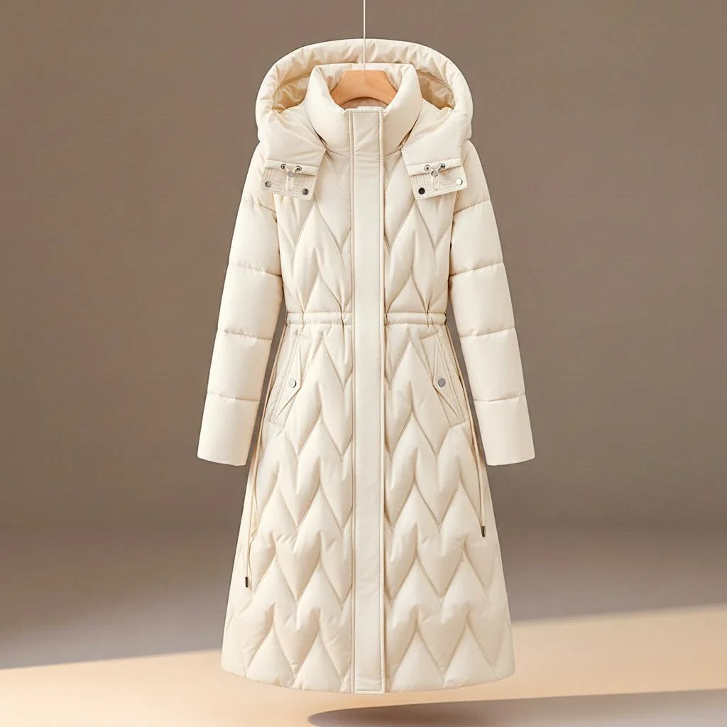 Alexis | Chic Quilted Hooded Long Winter Coat
