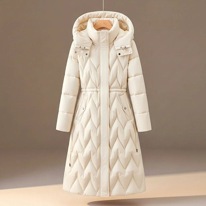 Alexis | Chic Quilted Hooded Long Winter Coat