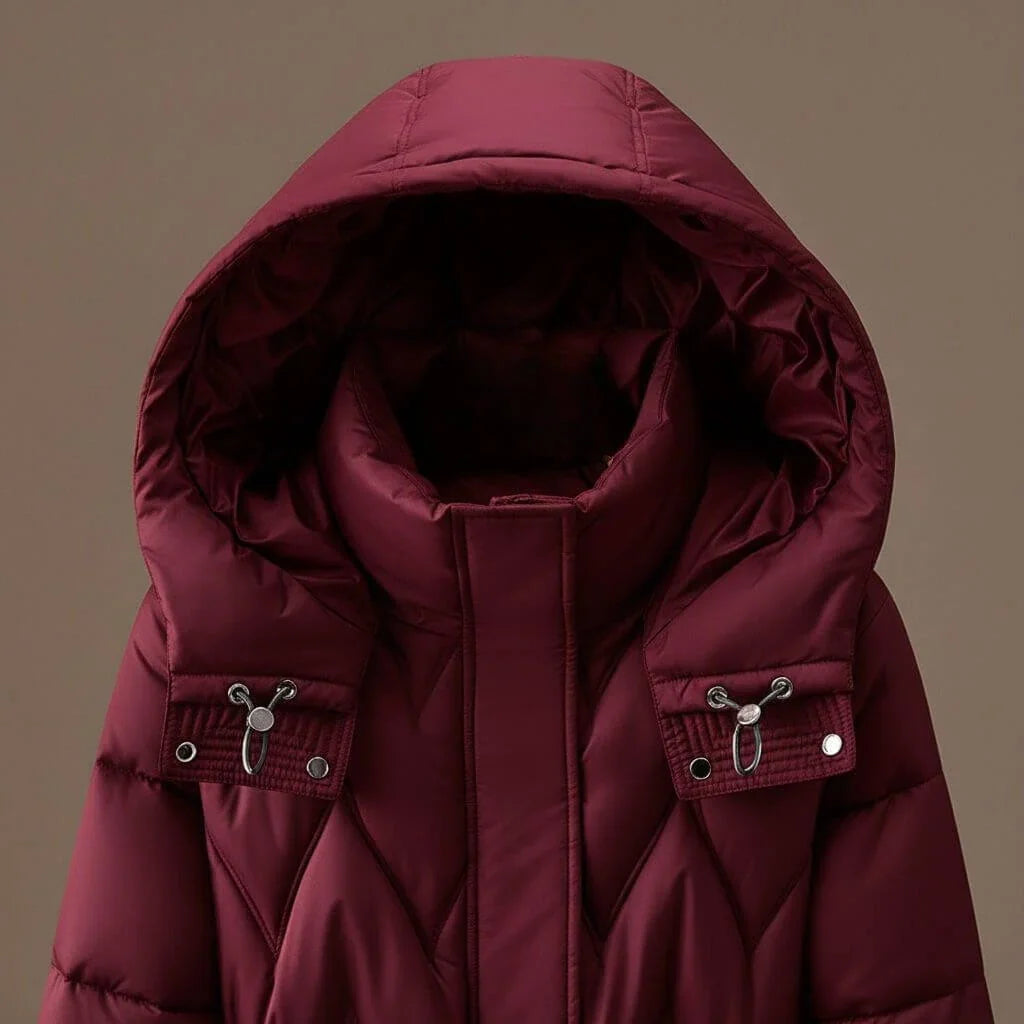 Alexis | Chic Quilted Hooded Long Winter Coat