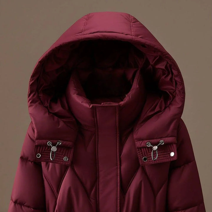 Alexis | Chic Quilted Hooded Long Winter Coat