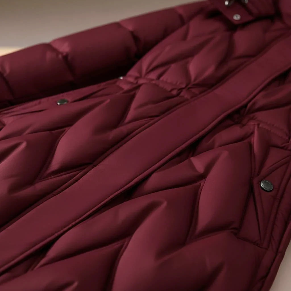 Alexis | Chic Quilted Hooded Long Winter Coat