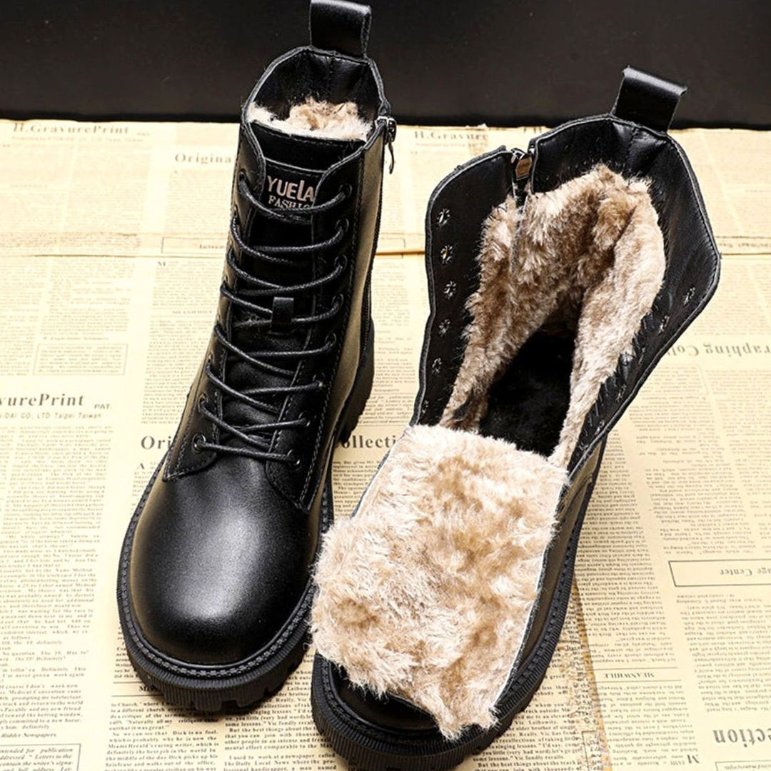 Alexis | Effortless Lace-Up Combat Boots Women Winter Ankle Boots