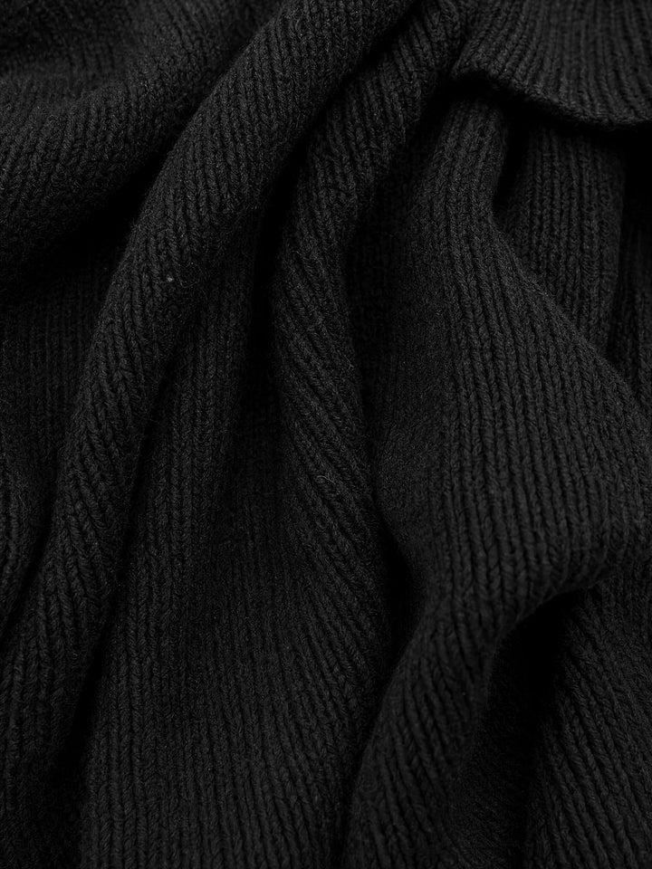 Alexis | Relaxed Mock Neck Sweater Dress with Lantern Sleeves