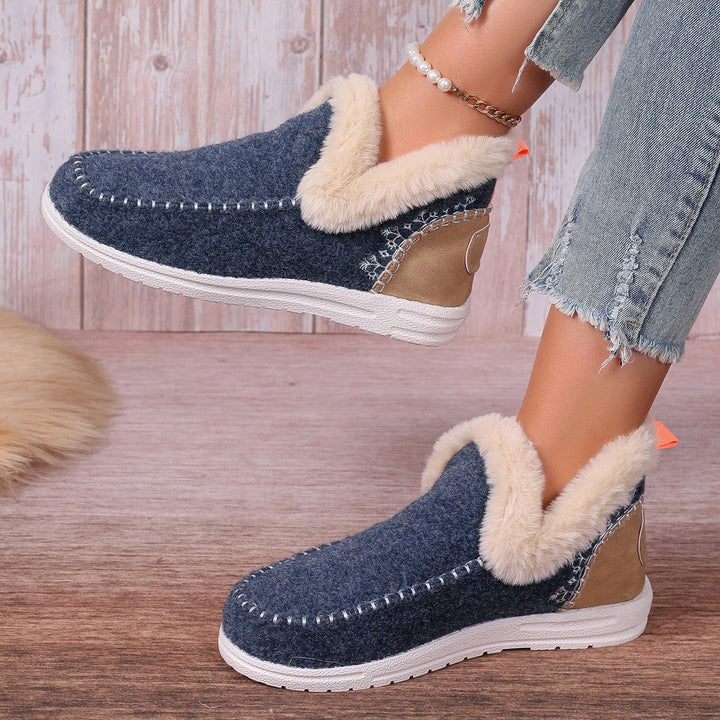Alice | Cozy Fur-Trimmed Ankle Boot Slippers