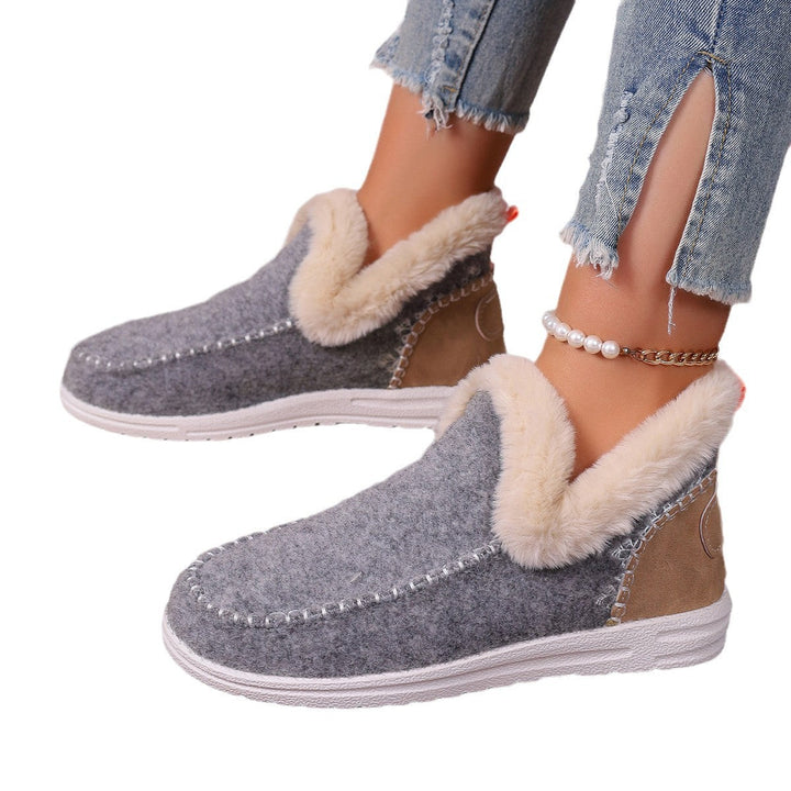 Alice | Cozy Fur-Trimmed Ankle Boot Slippers