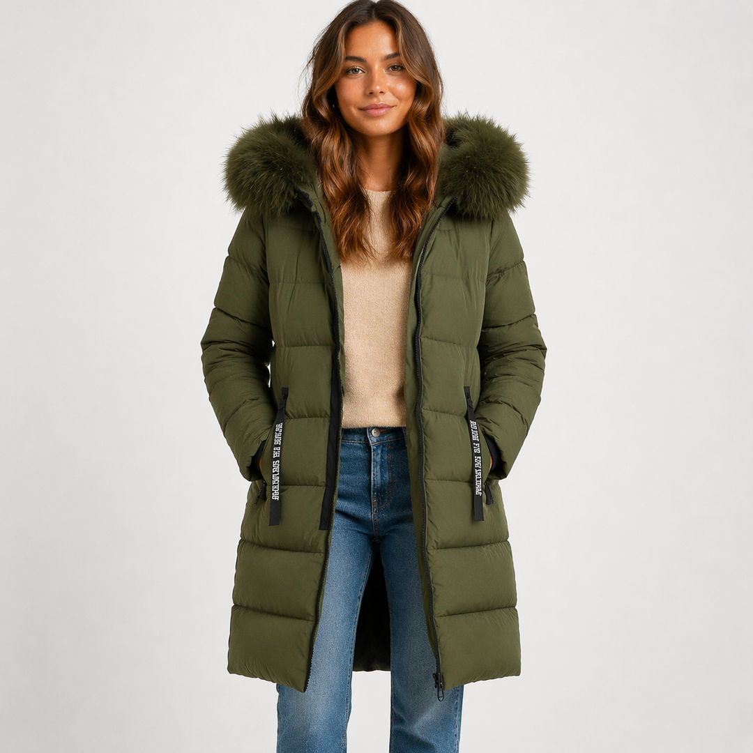 Alice | Longline Quilted Hooded Winter Puffer Jacket