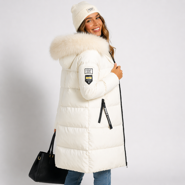 Alice | Longline Quilted Hooded Winter Puffer Jacket