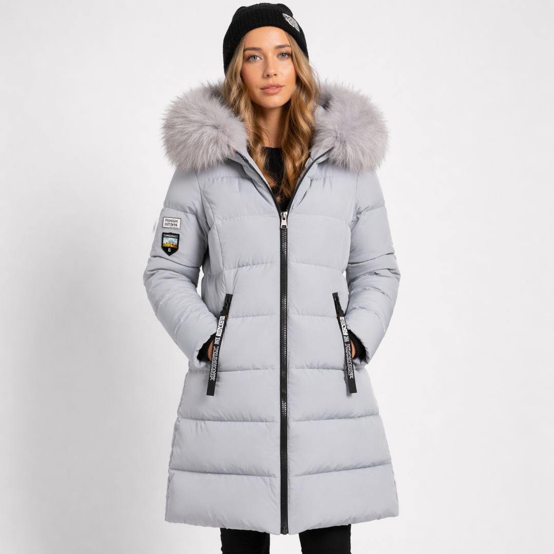 Alice | Longline Quilted Hooded Winter Puffer Jacket